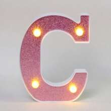 16cm 白色發光 A-Z LED 字母燈,電池供電,臥室裝飾字母夜燈,婚禮裝飾,生日派對裝飾,女孩房/兒童房裝飾字母燈,節日居家酒吧裝飾字母燈,字母燈 - 深粉紅色 - 查看 18