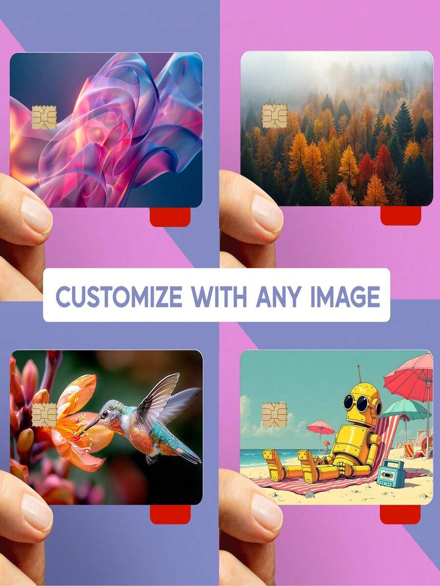 1/2/3/4pcs - Customized Personalized Photo Stickers & Card Protective Films. Suitable For All Types Of Cards; Bubble-Free, Tear-Resistant, Wrinkle-Resistant, Lightweight Texture. Ideal Gift For Holidays Or Back-To-School Season.