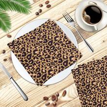 20/40pcs Leopard Print Disposable Napkins, Sexy Leopard Pattern Paper Napkins, Suitable For Bachelorette Party, Nightclub, Birthday, Bar And Party Decoration - View 4