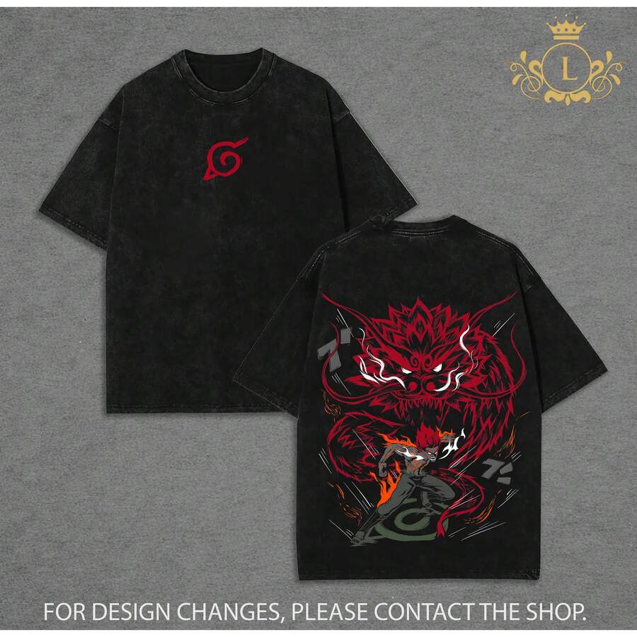 otakuguy sensei 8 gates - Shop - Corte relajado - Negro - Ver 1