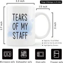 Funny Gifts - Tazas de caf, regalos del jefe del da de los jefes, regalos del personal, taza de t, regalos para jefes, mujeres y hombres, taza de lgrimas de mi personal, taza de caf - Color-09 - Ver 7