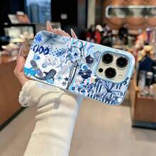 Tema oceánico de Blue Stitchfunda de teléfono Fundas compatibles con ,Apple,VIVO,OPPO,,, y Honor.Fabricadas en silicona TPU,ofrecen protección contra golpes y caídas. - Azul - Ver 2