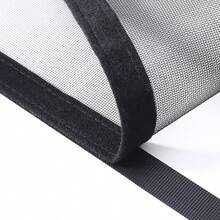 1PC Double-Edged Reversible Self-Adhesive Invisible Mosquito Screen Mesh, Removable Polyester Window Screen For Home, No Drilling Required, Easy Installation, Light-Transmitting, Sun-Shading, Breathable And Ventilated Window Screen Mesh - Black Net With Black Border - View 8