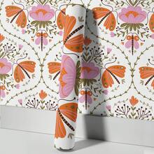 ihomeli Whimsical Floral And Butterfly Removable Peel And Stick Wallpaper For Living Room Bedroom Decor - Multicolor - View 12