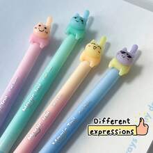 1pc Random Jumping Cat Tail Black Neutral Pen Set 0.5mm Retractable Quick-Dry Smooth Writing Pen For Students School Office Supplies - Sets - View 2