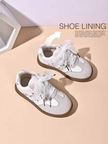 Weiße Blumen-Mädchen-Turnschuhe im deutschen Stil, Frühling/Herbst, Mesh mit Schleife, Baby-Laufschuhe mit weicher Sohle, rutschfest, Retro-Kleinkind-Freizeitsneaker - Weiss - Übersicht 3