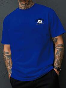 Camiseta de cuello redondo para hombre, nueva, con estampado de doble cara de California, Los Ángeles, estilo casual, deportivo, moderno y holgado, para estudiantes y adolescentes, de manga - Blanco - Ver 9