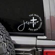 1pc Creative Personalized Cross Decorative Sticker/Car Body Sticker Trunk Laptop Decorative Sticker - Cross Sticker - View 4