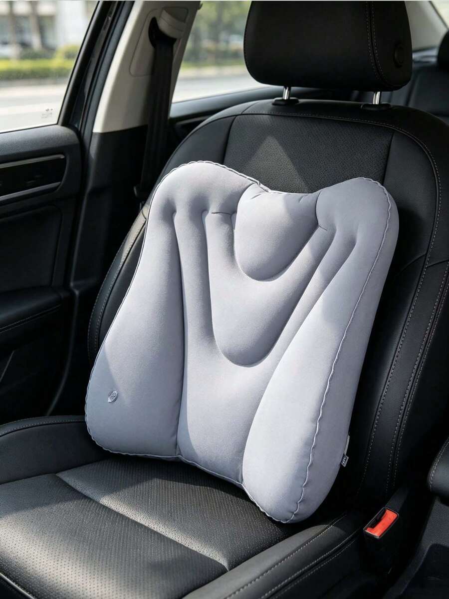 Travel Inflatable Lumbar Pillow, Car Lumbar Support Pillow, Portable Air Pillow Back Support Pillow Suitable For Trains Airplanes Office Chairs Etc