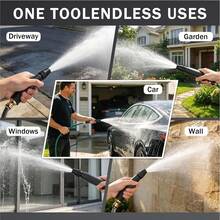 360° Rotatable 3-Nozzle Sprinkler With Adjustable High-Pressure Hose And Nozzle, Suitable For Garden Irrigation And Car Washing. It Provides An Efficient And Comfortable User Experience, And Comes With A Pressure-Boosting Nozzle And Home Hose. It Is Also An Accessory For High-Pressure Washers. - Water Gun Nozzle - View 7