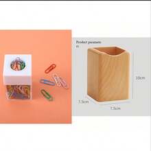 Macaron Color Plastic Transparent 3D Magnetic Paper Clip Storage Bucket - Paperclip Box - View 15