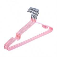 Set de 10/20/40/60/100 piezas de perchas recubiertas antideslizantes, elegante percha de lujo de color Morandier para el hogar - Rosa - Ver 19