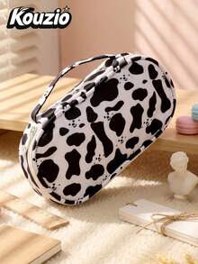 1pc Cow Print Handheld Pencil Case, Large Capacity Portable Multi-Functional Pen Bag, Versatile Stationery Organizer For School Supplies, Daily Cosmetic Makeup Storage Pouch For Girls & Students, Ideal Back To School & Holiday Gift - Multiple Colors - One Size Fits All - View 2