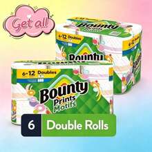 Bounty Select-A-Size Paper Towels, White, 8 Triple Rolls = 24 Regular Roll - Prints - View 1