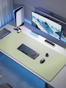 Extended Mouse Pad, Writing Pad, Desk Mat, Office Desk Pad, Desktop Protector, Anti-Glare, Scratch-Resistant, Waterproof PU Leather + Non-Slip Suede 15.7*31.5 Inches 80 X 40 Cm, Nail Table Mat, Makeup Pad, Vanity Mat, Desk Pad, Laptop Protector, Dirt-Resistant And Easy To Clean, Office Supplies, School Supplies, Home Supplies - Rectangle - View 21