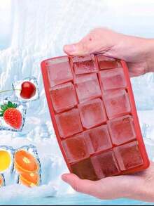 1,Ice Cube Mold, Silicone Mold, Silicone Ice Cube Tray, Frozen Ice Cube Storage Box, With Lid For Home Use, Homemade Ice Cube Magic, Kitchen Accessories - Multicolor - View 13