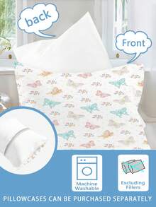 2/3PCS Colorful Butterfly Floral Print Duvet Cover, Fresh Countryside Style Polyester Fabric Children'S Duvet Cover, Suitable For Children'S Bedroom, Guest Room Decoration, Daily Home Use In All Seasons - Multicolor - View 5