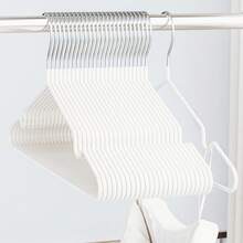 10/20/40/60/100pcs Non-Slip Coated Hangers, Warm Color Tones, Luxury Home Apparel Racks - Beige - View 17