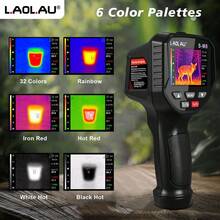 LAOLAU S-M8 Handheld Infrared Thermal Imager, -20℃~800℃, 2.8-Inch 240*320 LCD, 6 Color Palettes, 6 Languages, LED Light, Temperature Alarm, Adjustable Emissivity, 2000mAh Battery, USB+8GB TF Card, Suitable For Circuit, Pipe, Industrial And HVAC Temperature Detection - Black - View 3
