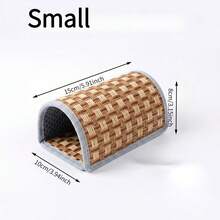 1pc Natural Grass Mat Nest, Summer Cooling Bed For Hamsters, Golden Hamsters And Small Pets, Durable Shelter - View 8