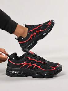 Giày thể thao nam Omder cổ thấp, giày chạy bộ jogging, giày đi bộ casual thời trang, giày tennis streetwear màu gradient - Đỏ - Xem 3