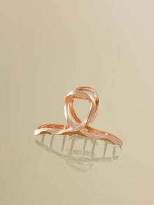 NobleVue 1pc Small-Sized Metal Hair Clip In Golden Color, Perfect For Women And Thin Hair, Strong Fastening Clamps, Suitable For Thick Hair - Gold - View 5