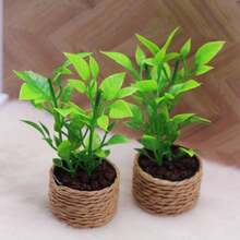 Miniature Orange Tree Green Plant Decoration, Dollhouse Mini Realistic Potted Plant, 1:12 Scale Miniature Model, Miniature Scene Prop, Photography Prop, Furniture Decor, Realistic Potted Plant - Multicolor - View 8
