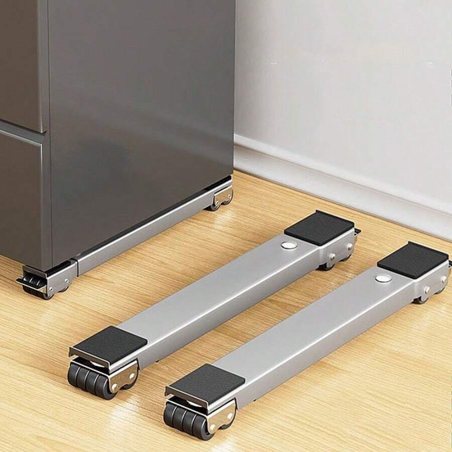 Heavy-Duty Home Appliance Moving Solution! Adjustable Refrigerator And Washing Machine Lifting Base, 800 Lbs Load Capacity, 24 Silent Caster Wheels With Locking Function + Expandable Bracket, Convenient For Moving Home Appliances, Furniture, Etc. - Grey - View 1