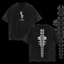 Camiseta unisex manga corta con estampado, cuello redondo, 100% algodón puro, tela suave y transpirable, estilo casual ideal para primavera y verano, ropa de uso diario cómoda - Negro - Ver 1