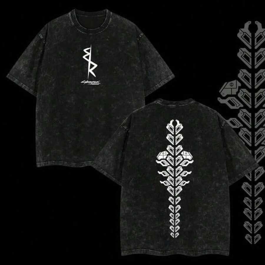 Camiseta unisex manga corta con estampado, cuello redondo, 100% algodón puro, tela suave y transpirable, estilo casual ideal para primavera y verano, ropa de uso diario cómoda - Negro - Ver 1