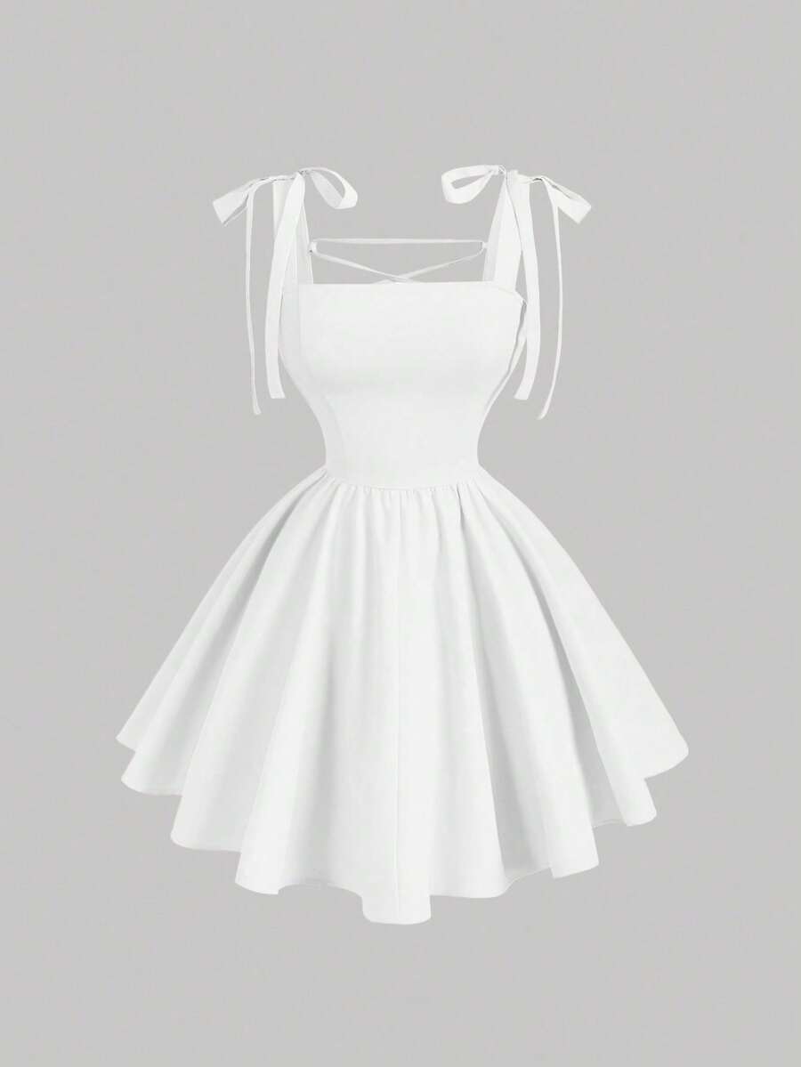 Women Midi Dresses - 白色的 - 查看 1