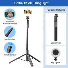 AXNEN 2020mm/79.53 Inch Extendable Selfie Stick Tripod With Remote Control, Multi-Function Foldable Rotating Phone Holder, 360° With Stable Handle, Floor Stand. Suitable For IPhone And Android, For Live Streaming, Vlog, Family Gatherings, Christmas Parties - View 13