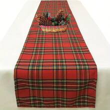 Multi-Size Plaid Table Runner, Red Tartan And Vintage Blue-Green Plaid Pattern, Easy-Clean Heat-Resistant Fabric, Suitable For Holiday Dinner, Farmhouse Decor, Party And Holiday Gift - Multicolor - View 14