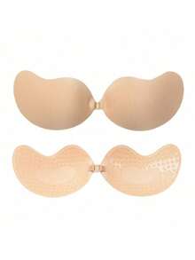 Plus Size Women's Strapless Front Closure Adhesive Bra Push Up Invisible Sticky Bra For Backless Dress - Multicolor - View 23