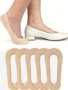 2/4/5/6/10/20 Pairs Women's Ultra Low Cut Invisible Socks, Non-Slip Nylon Foot Socks, Suitable For Flats, Loafers, High Heels, Daily Wear - Multicolor - View 17