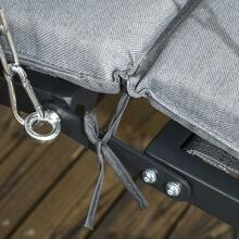 Swing Garden Swing With Cushions & Adjustable Sunshade, Dark Grey For Garden & Terrace - C - View 7
