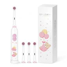1pc Rotating Electric Toothbrush, With 4 Brush Heads, Includes 2 AAA Batteries, Smart Cleaning Battery-Powered Electric Toothbrush, Soft Bristles, Multiple Patterns - White - View 5