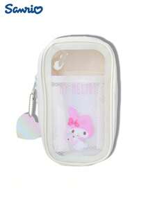 SANRIO 1件  官方授權  白色收納袋，可愛甜美大容量筆袋、筆盒、文具袋、化妝包，多功能收納袋，適用於辦公室、學習、化妝品收納、旅行整理，適合女性朋友與粉絲的生日節日禮物 - White - 查看 5