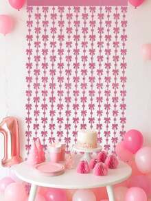 2 pièces Rideau de pluie à nœud rose brillant, rideau de franges pour décoration d'anniversaire, rideau mural de franges pour mariage, décoration de fond pour enterrement de vie de jeune fille, décoration murale pour baby shower, fond pour fête de révélation du , fond photo pour fête, décoration pour cérémonie d'anniversaire, fond pour spectacle sur scène, fournitures de fête rose, décoration de jardin, décoration d'intérieur, décoration de chambre, cadeau d'anniversaire, décoration de fête de plage hawaïenne, cadeau d'été - arc rose - Voir 8