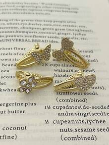 5pcs Set Exquisite Small Faux Pearl Hair Clips Fashion Rhinestone Bangs Side Clips Women Hair Accessories,Hair Claws - View 8