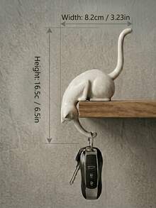 1/2pcs Cat-Shaped Wall Hooks, Multi-Purpose Practical Decorative Hooks, Plastic Material, Cute Home Storage Style Home Decor, Cat Pattern, Key Towel Bag Coat Hat Rack, Suitable For Kitchen Bathroom Entryway Bedroom - Multicolor - View 14