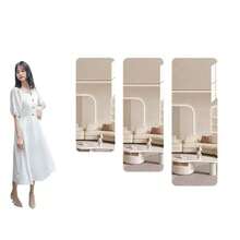 Acrylic Mirror Self-Adhesive Full Length Mirror Wall Mounted No Drilling Soft Mirror Home DIY Floor Mirror Dressing Mirror - Silver Lenses - View 5