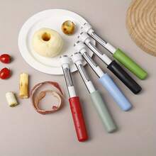 2-In-1 Stainless Steel Apple Corer & Peeler - Dual Function Fruit Corer, Ergonomic Handle, Sharp Blade, Suitable For Coring And Fruit Separation, Perfect Kitchen Tool, Fruit Peeler, Kitchen, Kitchen Accessories, Home Accessories, Cookware - Multicolor - View 10
