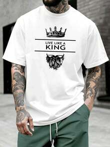 Men Plus Size T-Shirts - White - View 1