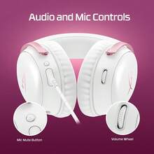 HyperX Cloud III Wired Gaming Headset, Ultra-Clear 10mm Microphone, Noise Cancelling, 53mm Angled Drivers, DTS Memory Foam, Aluminum Alloy Frame, Compatible With PC And Mobile Devices - Pink - View 11