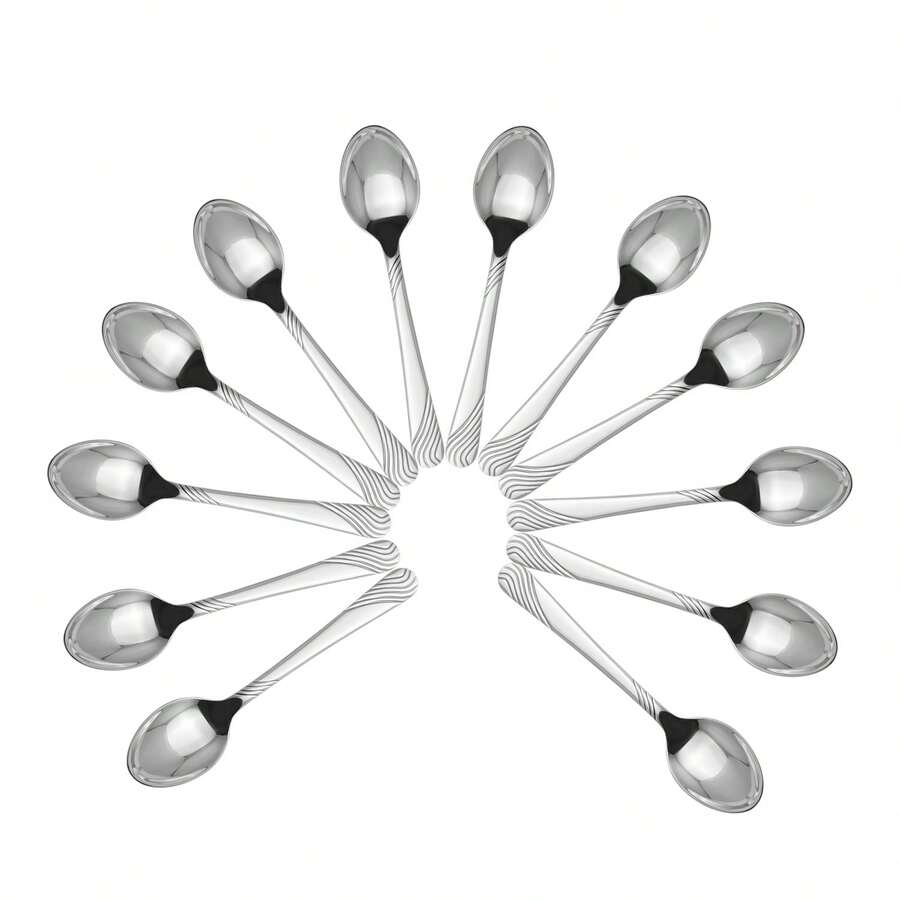 Set Of 12 Stainless Steel Coffee Spoons, Restaurant Spoon Set - View 1