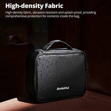 Ambitful Zoom P7 便攜相機內置收納袋，防震尼龍攝影設備收納包，適用於單反鏡頭、Godox ML 系列燈具、 Mini 無人機，旅行收納手提包，多色可選 - 查看 7