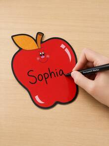 Cute Red Apple Stickers, Back To School Apple Decorations, Colorful Apple Shaped Cutouts For Bulletin Boards, Including Desk Name Labels, Colorful Apple Shaped Hollow Stickers, Suitable For Bulletin Boards, Perfect For Decorating Lockers, Lockers And Classrooms, Including Desk Name Labels - Apple - View 9