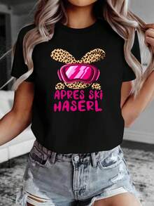 Camiseta estilo Y2K para mujer, de algodón puro, para vacaciones de verano, con estampado de leopardo y conejo Haserl, camiseta cómoda de color sólido, versátil, de manga corta y algodón pur - Blanco - Ver 8