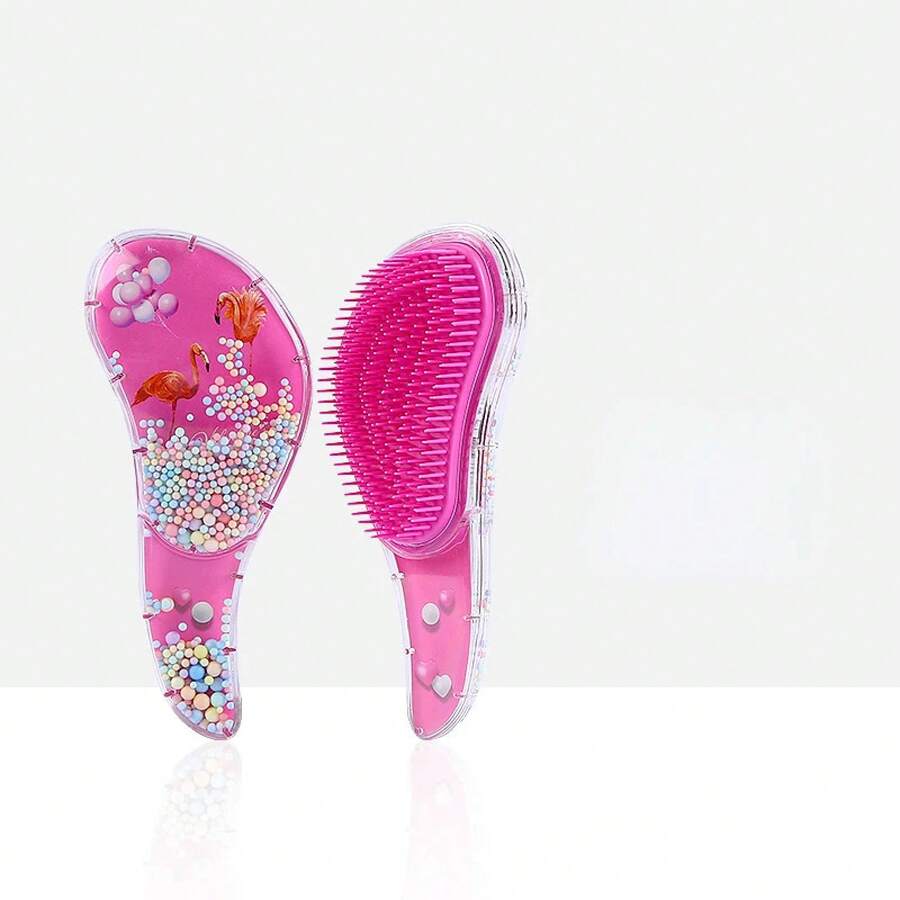 Unicorn Design Baby Massage Comb, Anti-Static, High Quality For Hair Cutting - Apricot - View 1